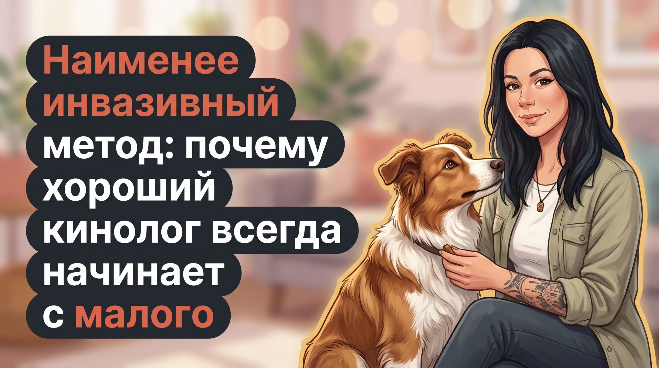 Обложка Korektika-Pes: Анна с собакой и заголовок о наименее инвазивном методе LIMA.